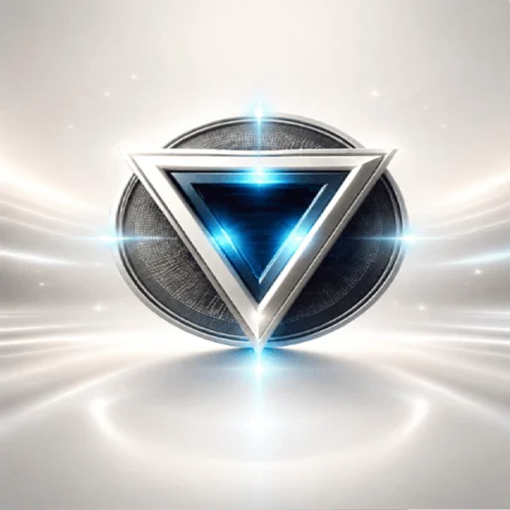 Ivory Tower Marketing emblem — silver diamond over sapphire light
